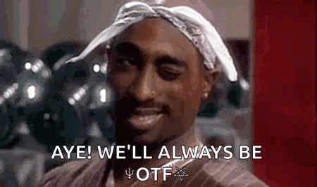 A Man With A Bandana On His Head Is Smiling And Saying `` Aye ! We 'Ll Always Be '' . GIF
