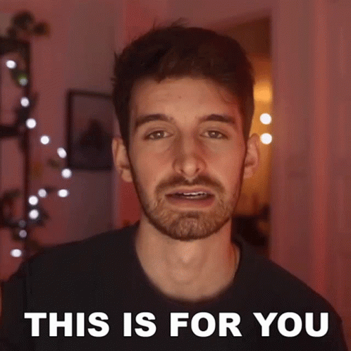 A Man With A Beard And A Black Shirt Says This Is For You GIF