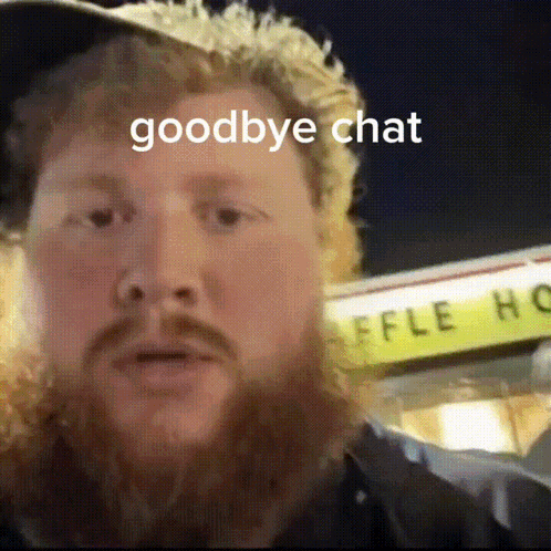 A Man With A Beard And A Hat Says Goodbye Chat GIF