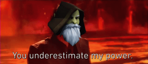 A Man With A Beard And A Hat Says You Underestimate My Power . GIF