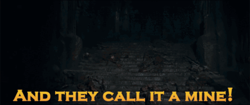 A Man With A Beard And A Helmet Says " And They Call It A Mine " GIF