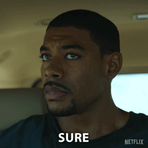 Man With Beard And Netflix Logo Shirt GIF