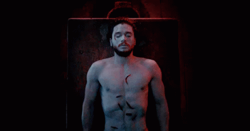 A Man With A Beard And A Scar On His Face Says I 'M Alive GIF