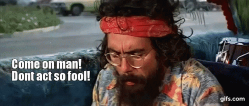 A Man With A Beard And Glasses Is Sitting In A Car And Says Come On Man Dont Act So Fool GIF