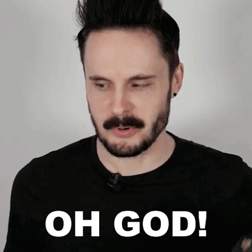 Man With Beard Making Funny Face Oh God GIF