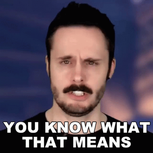 Man With Beard Making Funny Face Says You Know What That Means GIF