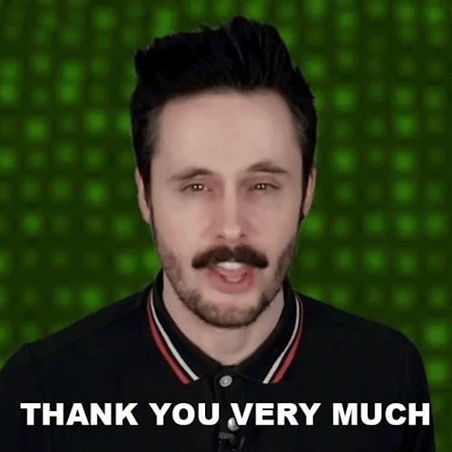 Man With Beard Saying Thank You Very Much GIF