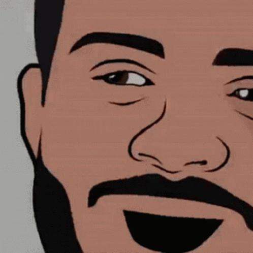 A Man With A Beard And Mustache Is Smiling GIF