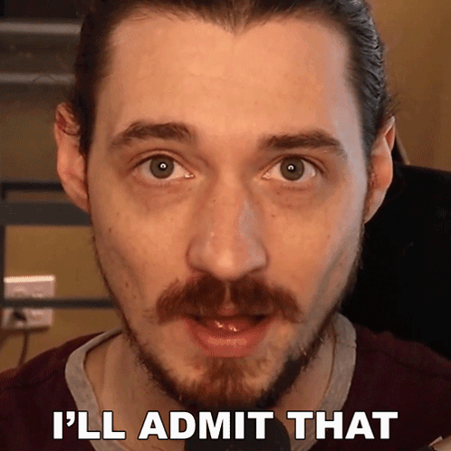 Man With Beard And Mustache Saying I Admit That GIF