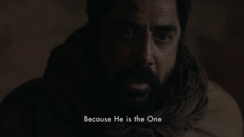 A Man With A Beard And Scarf Says Because He Is The One GIF