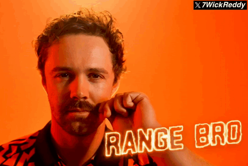 A Man With A Beard And The Name Range Bro Written On It GIF
