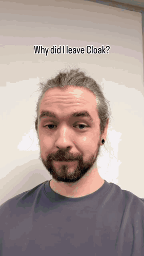 A Man With A Beard Asks Why Did He Leave Cloak GIF