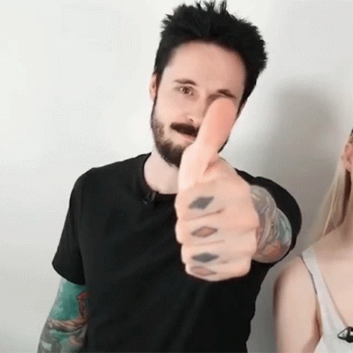 Man With Beard Giving Thumbs Up GIF