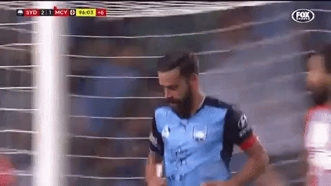 A Man With A Beard In A Soccer Game With Fox Sports On The Bottom GIF
