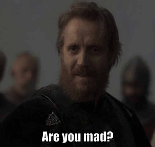 A Man With A Beard Is Asking If He Is Mad GIF