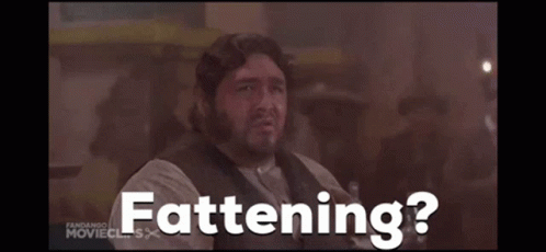 A Man With A Beard Is Asking The Question Fattening ? GIF