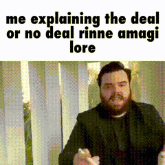 A Man With A Beard Is Explaining The Deal Or No Deal Rinne Amagi Lore . GIF