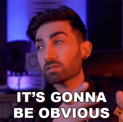 A Man With A Beard Is Making A Face And Saying It 'S Gonna Be Obvious . GIF
