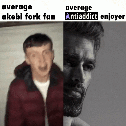 Bearded Man Next To Meme About Average Akibi Fork Fan GIF