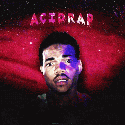 A Man With A Beard Is On The Cover Of Acidrap GIF