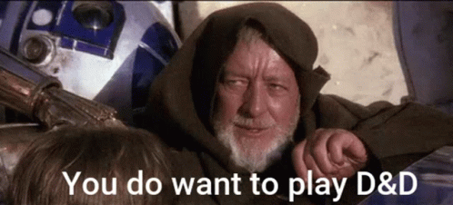 A Man With A Beard Is Pointing At A Robot And Says " You Do Want To Play D&d " GIF
