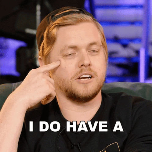 Bearded Man Pointing At Face With I Do Have A GIF