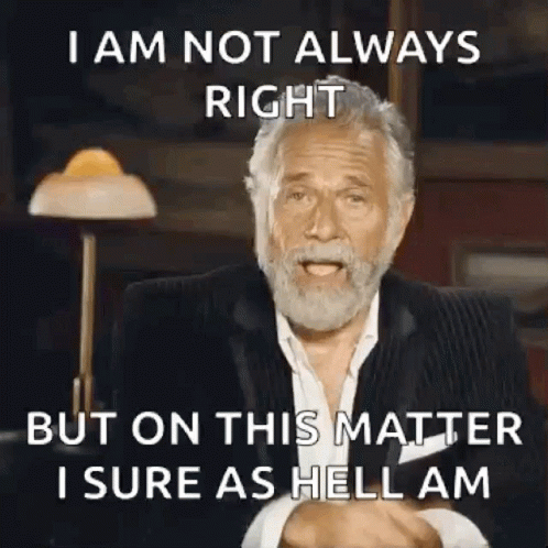 Bearded Man Pointing And Saying I Am Not Always Right GIF