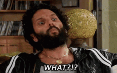 A Man With A Beard Is Saying What ? ! ? GIF