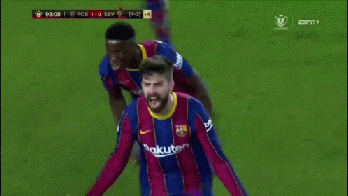 A Man With A Beard Is Screaming In Front Of A Soccer Field GIF