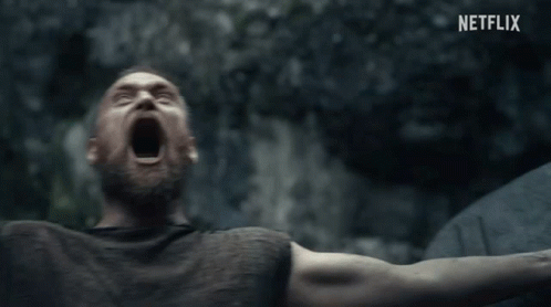 Bearded Man Screaming Netflix Text GIF
