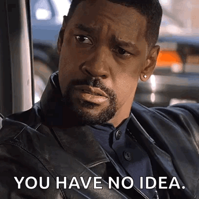 A Man With A Beard Is Sitting In A Car And Says " You Have No Idea " GIF