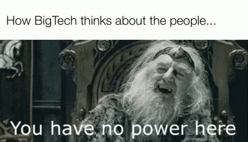 A Man With A Beard Is Sitting In A Chair With The Words " You Have No Power Here " GIF