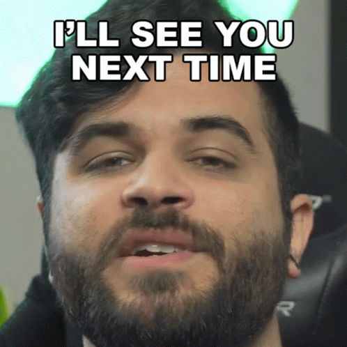 A Man With A Beard Is Smiling And Says I 'Ll See You Next Time GIF