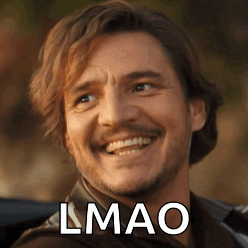 A Man With A Beard Is Smiling And The Word Lmao Is On The Bottom GIF