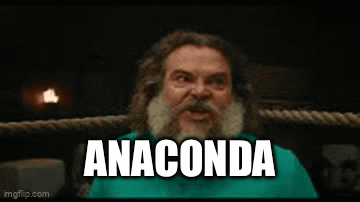 A Man With A Beard Is Standing In A Rope Ring And Says Anaconda GIF