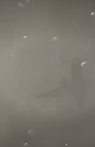 A Man With A Beard Is Standing In Front Of A City In A Black And White Photo GIF