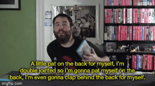 Bearded Man Talking About Little Pat On Back GIF