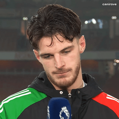 A Man With A Beard Is Talking Into A Microphone With The Word Canirove On The Bottom Right GIF