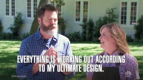Man Talking To Woman With Caption Everything Is Working Out GIF