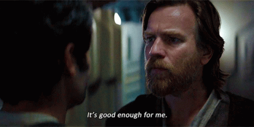 A Man With A Beard Is Talking To Another Man And Says It 'S Good Enough For Me . GIF
