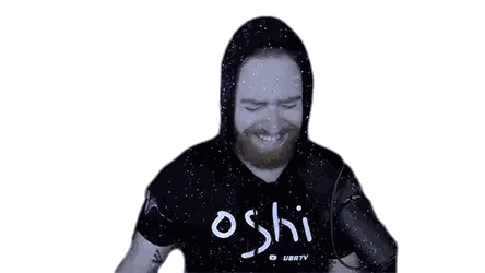 a man with a beard is wearing a hoodie and a shirt that says ushi on it .