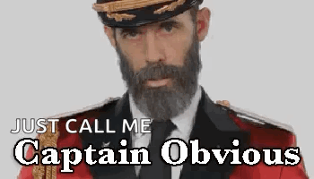 A Man With A Beard Is Wearing A Military Uniform And A Hat And Says `` Just Call Me Captain Obvious '' . GIF