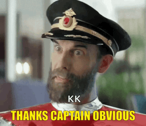 A Man With A Beard Is Wearing A Military Uniform And Says Thanks Captain Obvious GIF