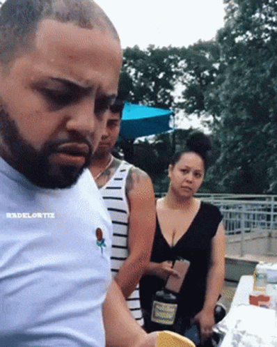 Man With Beard Wearing Badelortiz Shirt GIF