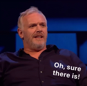 A Man With A Beard Is Wearing A Shirt That Says Oh Sure There Is GIF