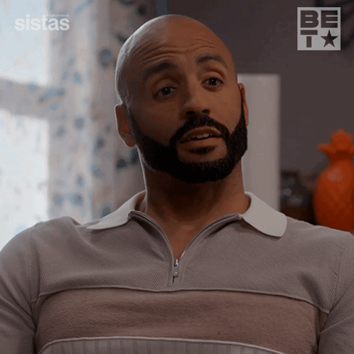 Man With Beard Wearing Sistas Shirt GIF