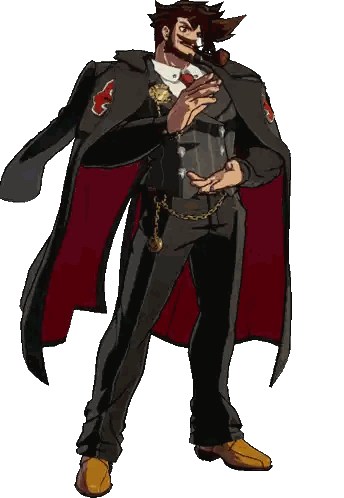 a man with a beard is wearing a suit and a red cape