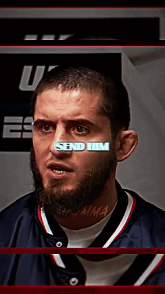 A Man With A Beard Is Wearing A Ufc Jersey And Has The Words Send Him On His Face GIF