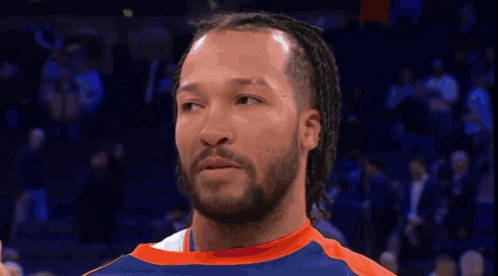 A Man With A Beard Is Wearing An Oklahoma City Thunders Jersey GIF