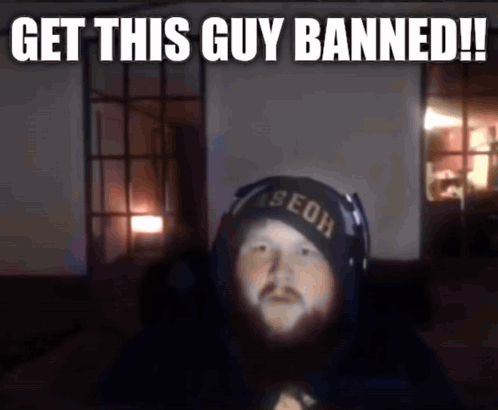 A Man With A Beard Is Wearing Headphones And A Hat That Says Seoh GIF